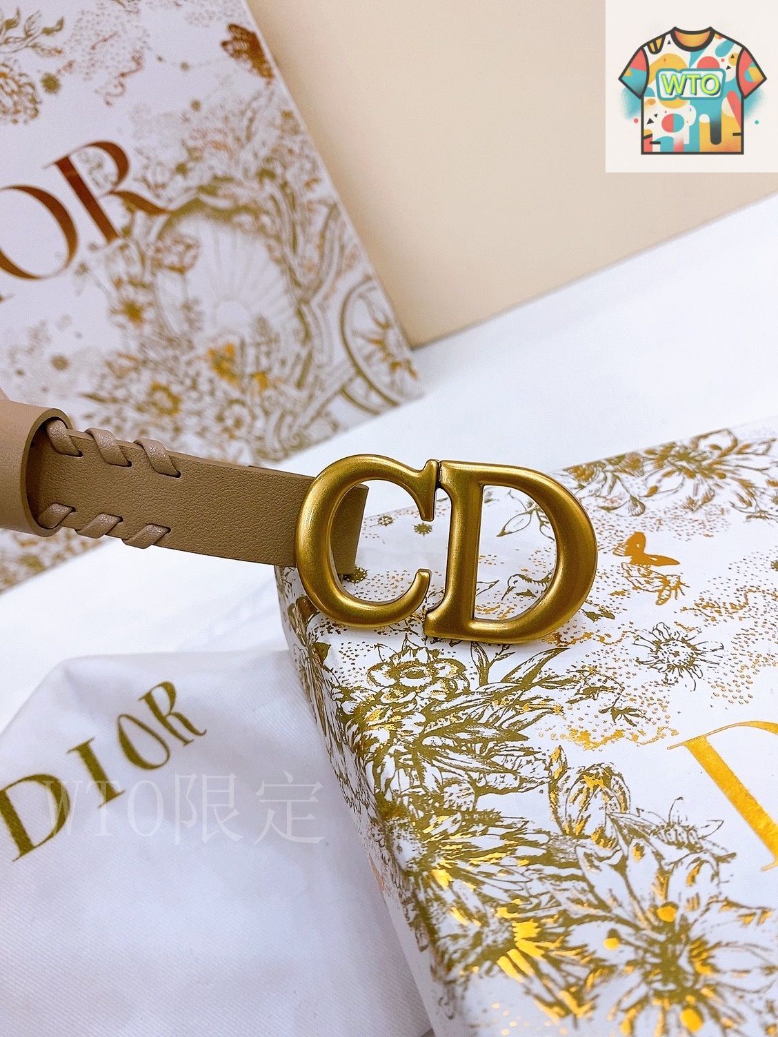 今日WTO】Dior Saddle Belt ブラックスムースレザー-1-YH86