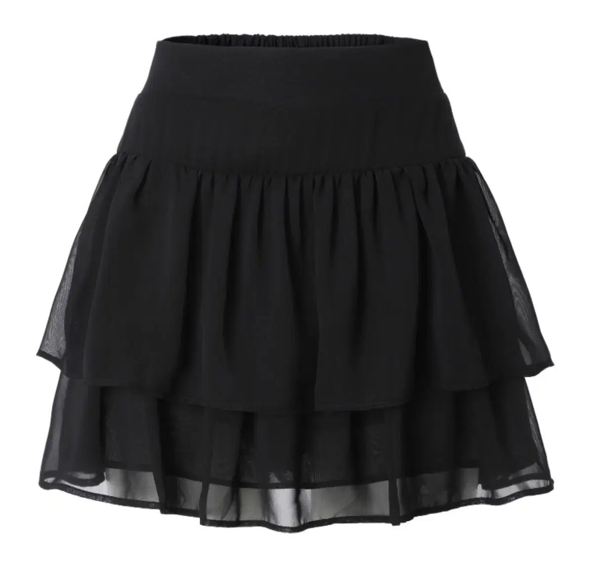 threetimes スリータイムズ スワン シフォン スカート 黒 M