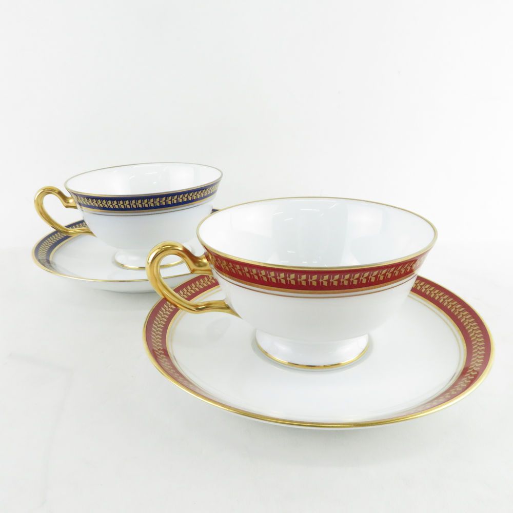 美品 OKURA 大倉陶園 ゴールドウィング カップ＆ソーサー 2客 セット