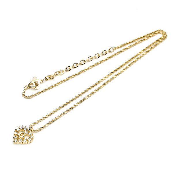 極美品☆Dior ディオール ハート ラインストーン ネックレス
