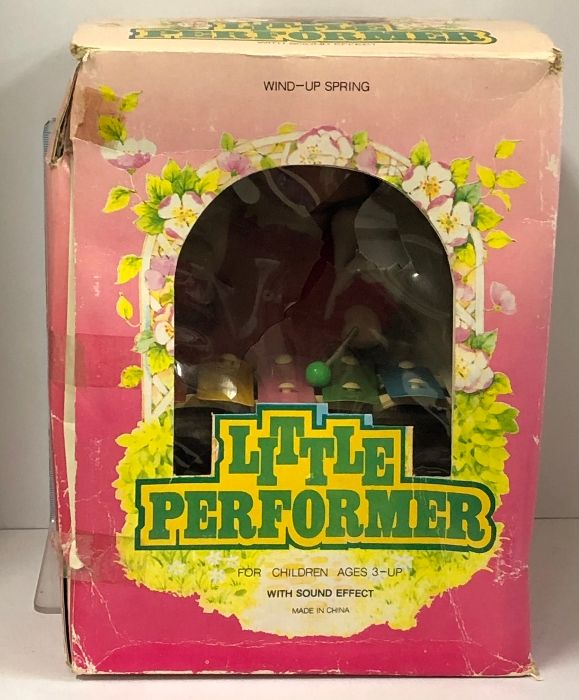 3 ジャンク品 LITTLE PERFORMER ゼンマイ式 鉄琴 ブリキ 少女