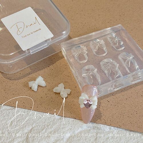 D.Nail Mold Rippon S 실리콘 몰드 리본 네일 파트 D-Nail 3D 네일 리본 부품 레진 믹싱 젤 네일 아트 네일 디자인 3D 네일 매니큐리스트 셀프 네일 네일 디자인 네일 용품
