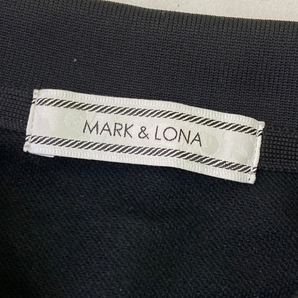 サイズ：M MARK&amp;LONA マークアンドロナ  長袖ポロシャツ  ブラック系 [240101444692] ゴルフウェア メンズ ストスト サイズ：M MARK&LONA マークアンドロナ 長袖ポロシャツ ブラック