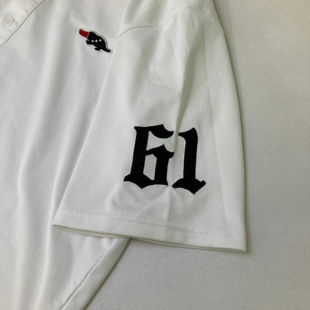 ラフ＆スウェル　ゴルフウェア　ホワイト　オジサン　美品　送料無料　Ｍサイズ ラフ＆スウェル ゴルフウェア ホワイト オジサン 美品 送料無料