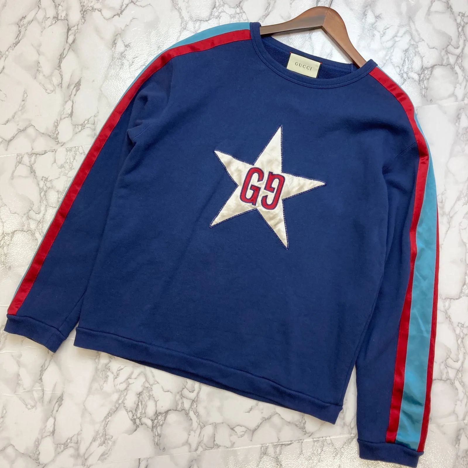 GUCCI スウェット　トレーナー　M GGスター　紺　星 GUCCI スウェットトレーナーM GGスター紺星