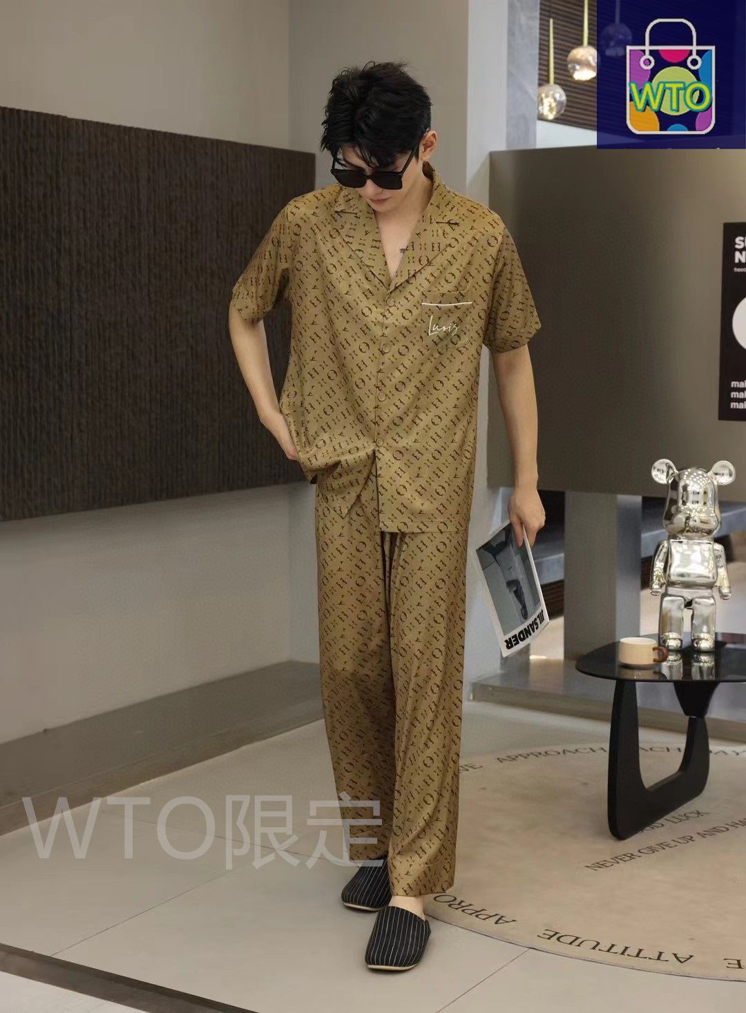 【送料無料】 これは LOUIS VUITTON ルイ ヴィトン の のカップル用パジャマです 原単品質で ファッション界を驚かせる で ファッションの最先端をリードします -WTO輸入1