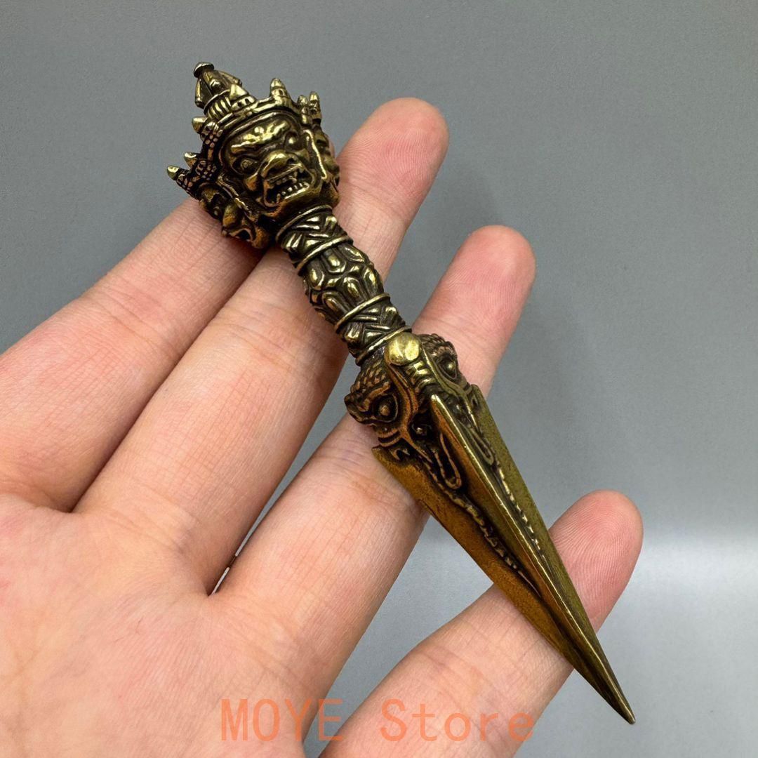 銅製 法器 象鼻金剛降魔杵 招財 辟邪 開運 装飾品 工芸品 置物 銅器 威徳金剛杵 降魔杵 銅製品 鎮宅 辟邪 開運 風水 招財 置物