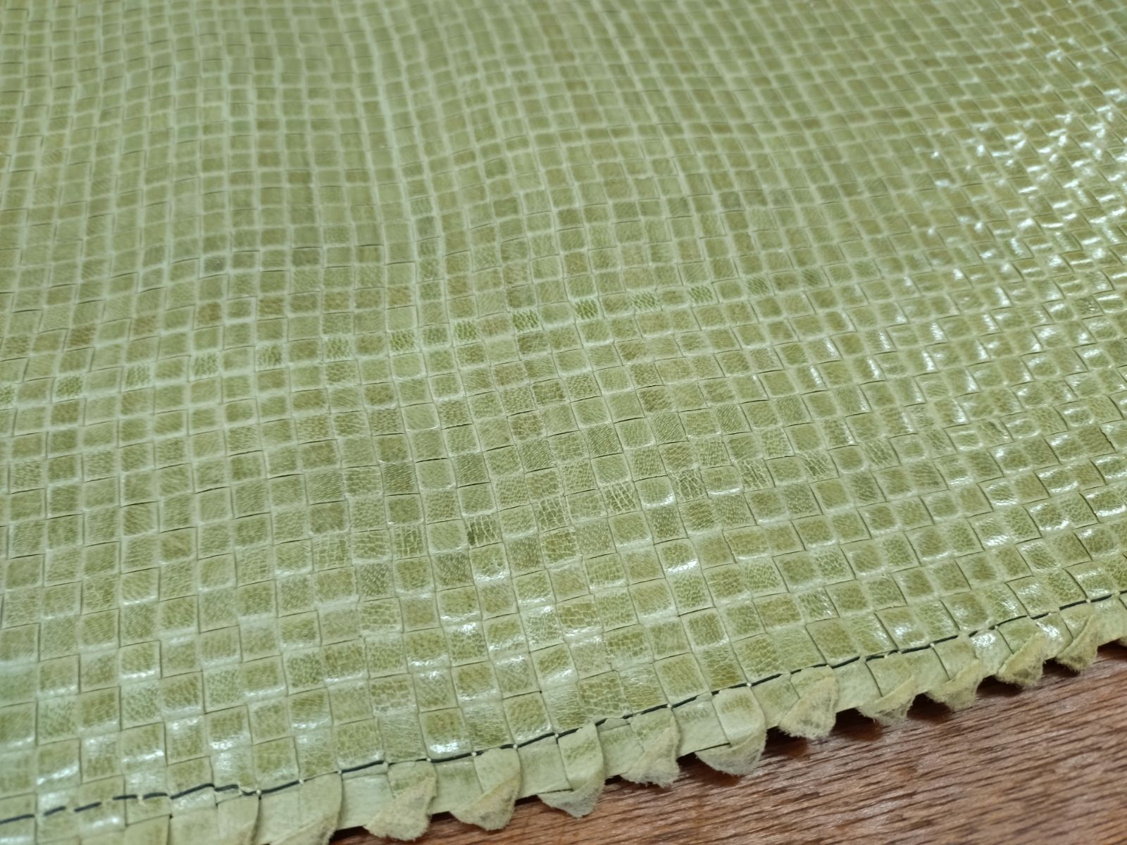 本革編込み巻 メッシュシート 62cm✕500cm オリーブ
