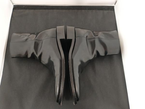 BALENCIAGA リムブーティパテントサイドジップブーツ