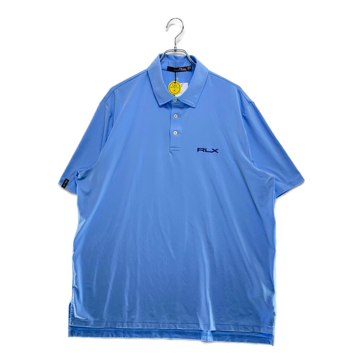メンズ アールエルエックス ラルフローレン RLX RALPH LAUREN 半袖ポロシャツ XL 水色 ブルー シンプル ストレッチ