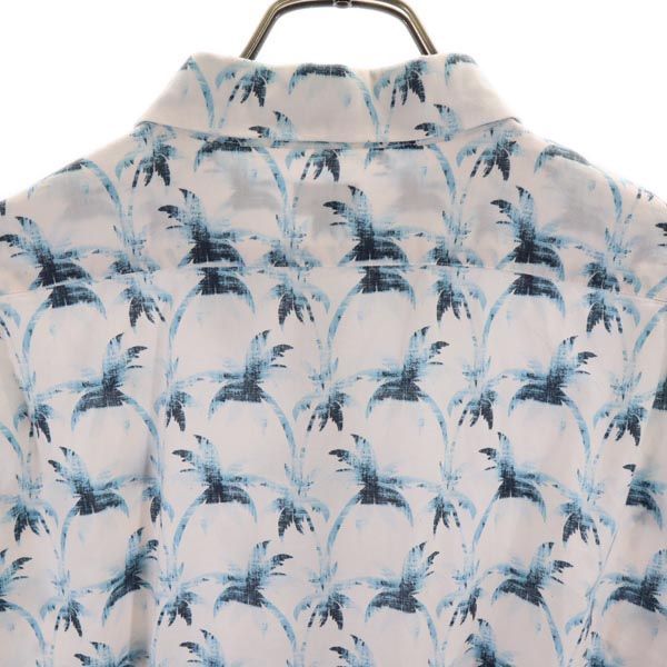 ピーエスポールスミス 日本製 総柄 長袖 シャツ L ブルー系 PS