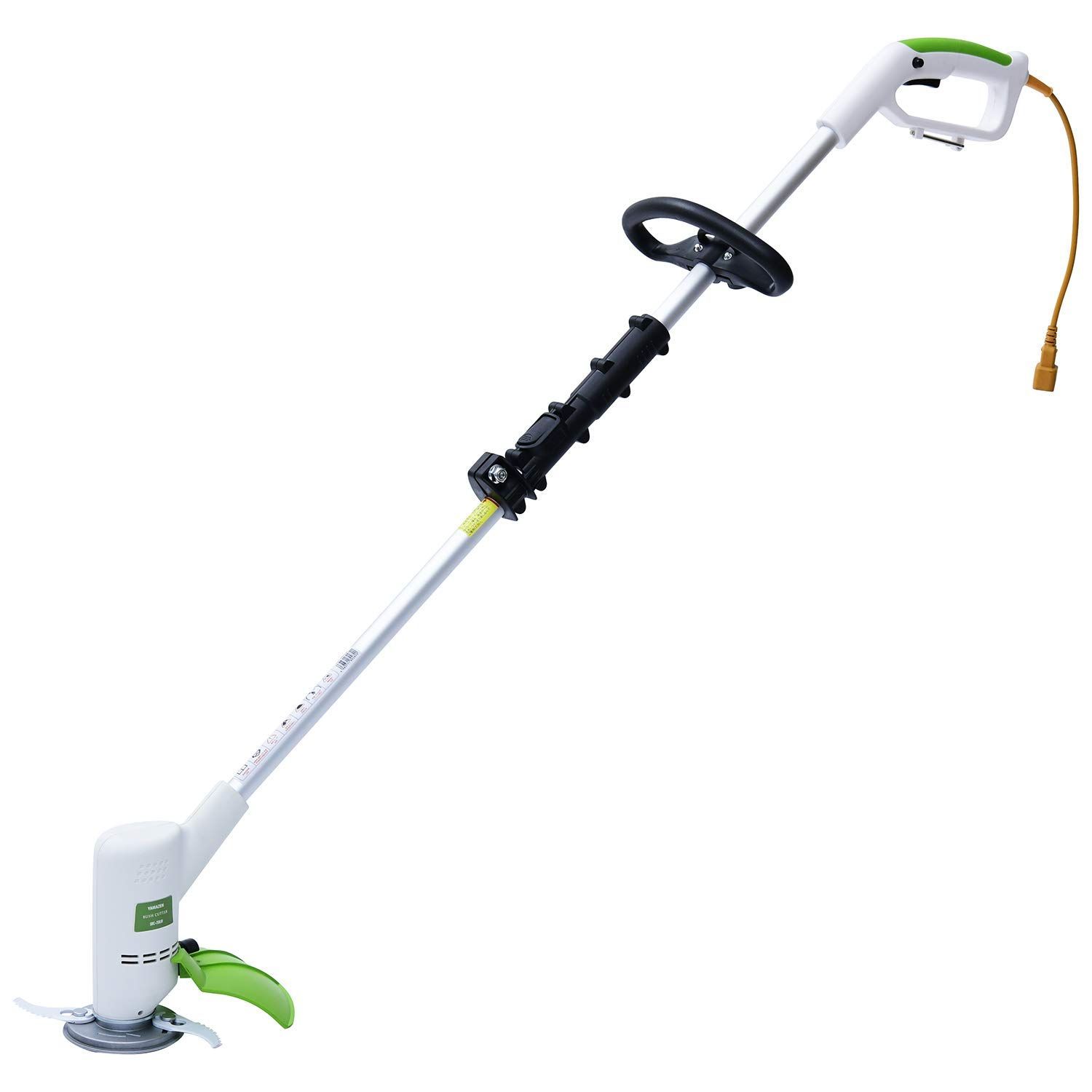 商品 山善 YAMAZEN 電気草刈機 AC電源 2分割式 金属刃 樹脂刃 2Way 電力250W 刈込幅約160mm 安全カバー 10m延長コード付き 芝刈 家庭菜園 ガーデニング 除草 雑草 SBC-250JB