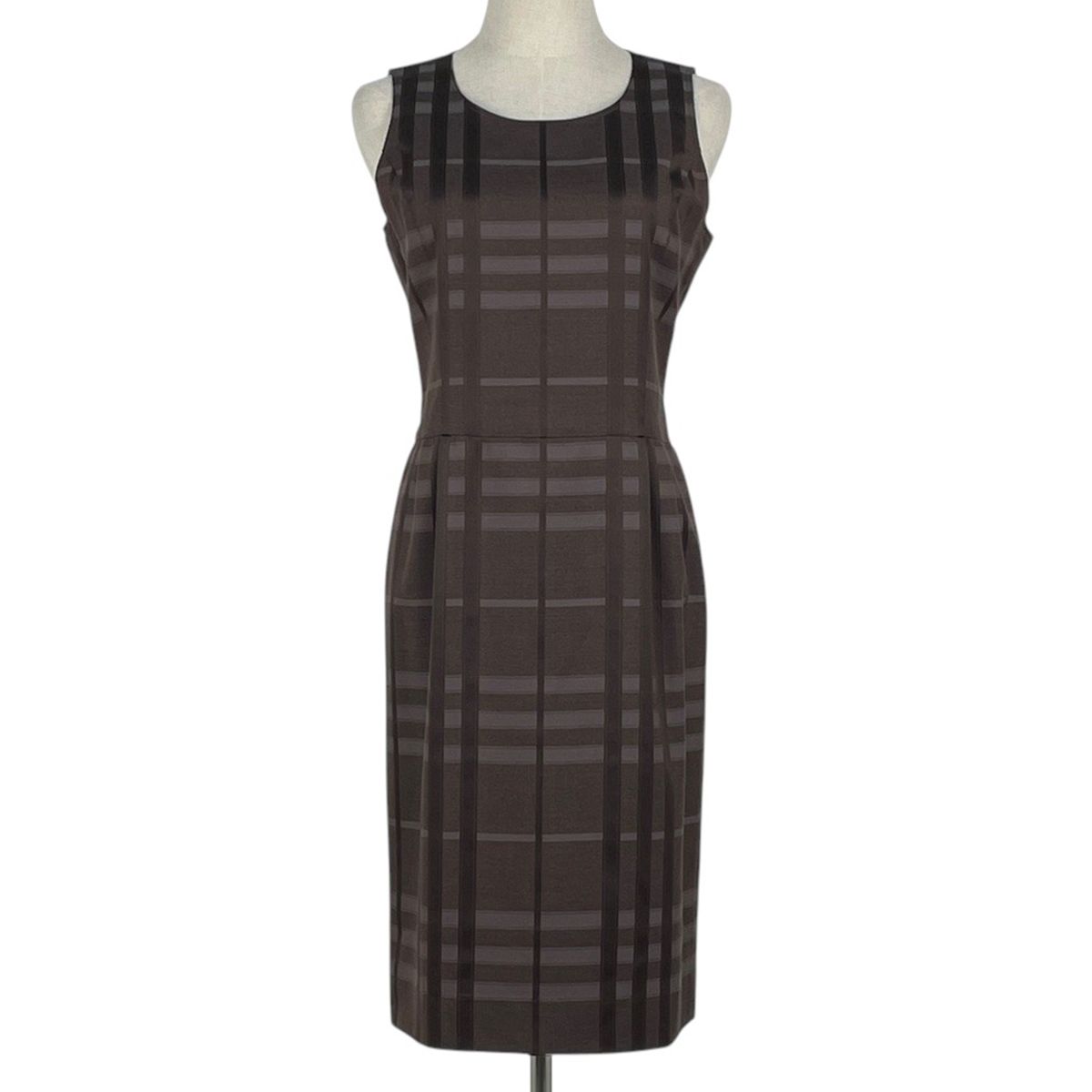 バーバリー BURBERRY チェック柄 ノースリーブ ワンピース ひざ丈