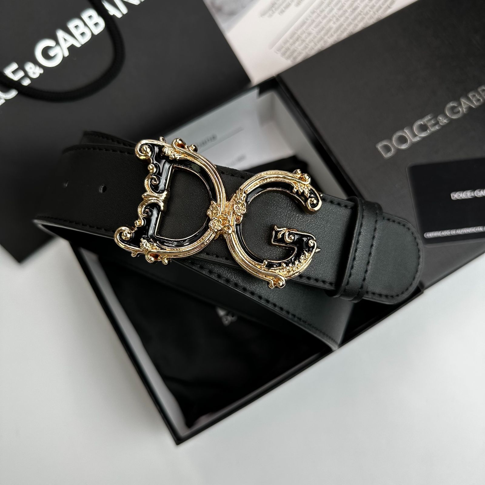 Dolce＆Gabbana D&G ベルト ブラックベルト ゴールドバックル 新品 未使用品 - メルカリ