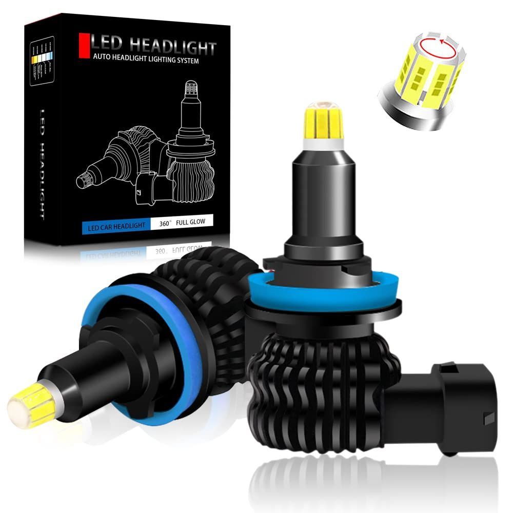 H8/H11/H16 LED ヘッドライト H8/H11/H16 360光源 車検対応 20000LM 6500k 角度調整無し ホワイト 12V 対応可 バルブ フォグランプ 360無死角発光 加工不要 一体型 省エネ 防水 IP68 2個セット