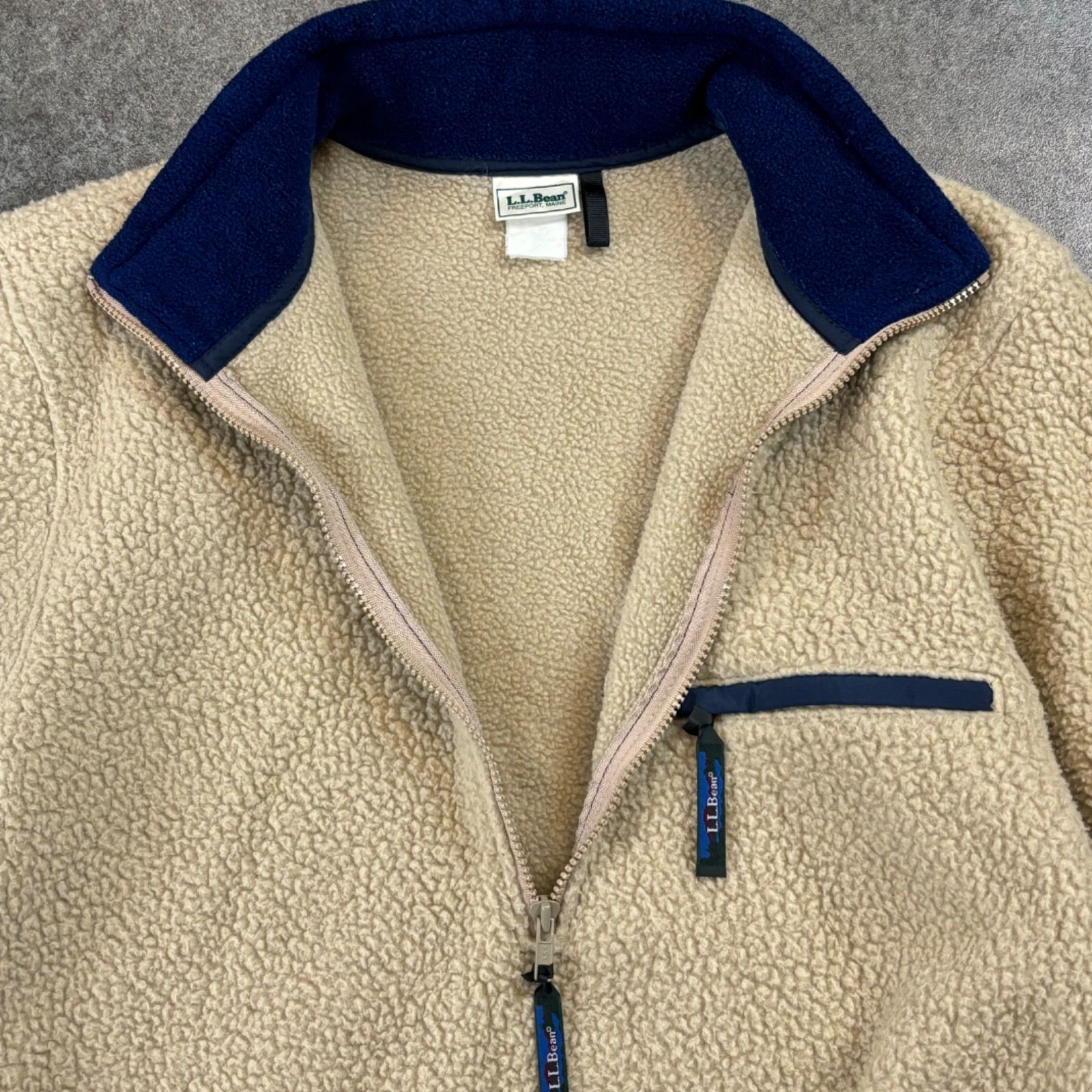 90s Vintage L.L.Bean Half Zip Fleece Jacket Snap-T エルエルビーン 