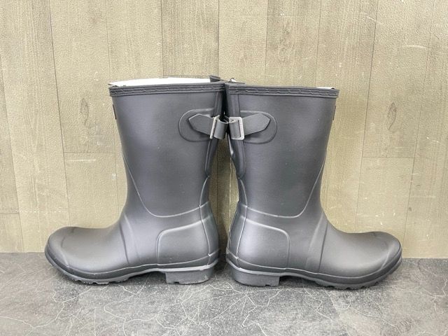 大人気商品未使用 ハンター レインブーツ ブラック US7 約24cm? WOMENS ORIGINAL BACKADJ SHORT WFS1013RMA Hunter レディース？/56792 自分で履ける
