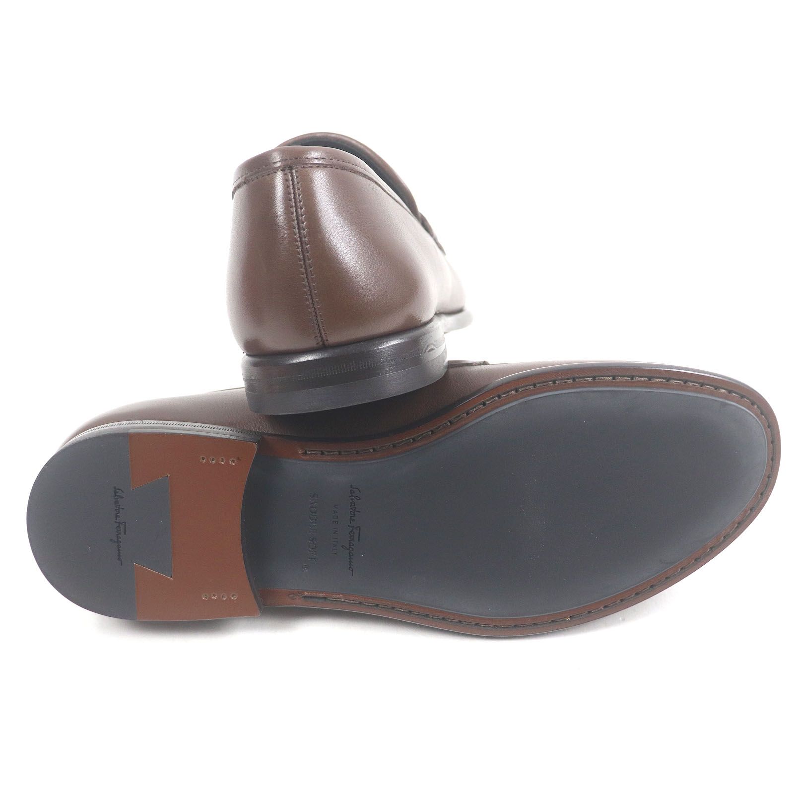 未使用　サルヴァトーレ　フェラガモ　ローファー　メンズ　ブラウン　6EE 極美品□Salvatore Ferragamo サルヴァトーレフェラガモ レザー