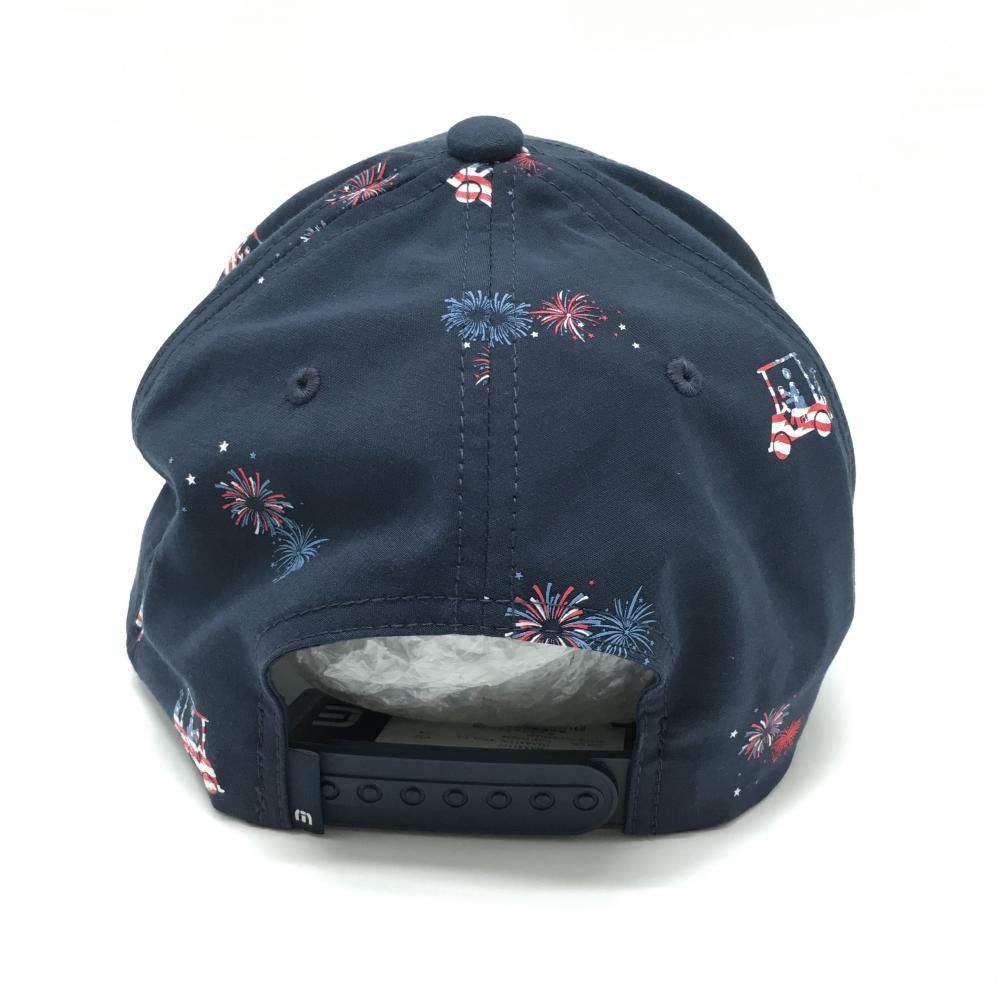 新品】トラヴィスマシュー キャップ ネイビー×レッド 花火柄