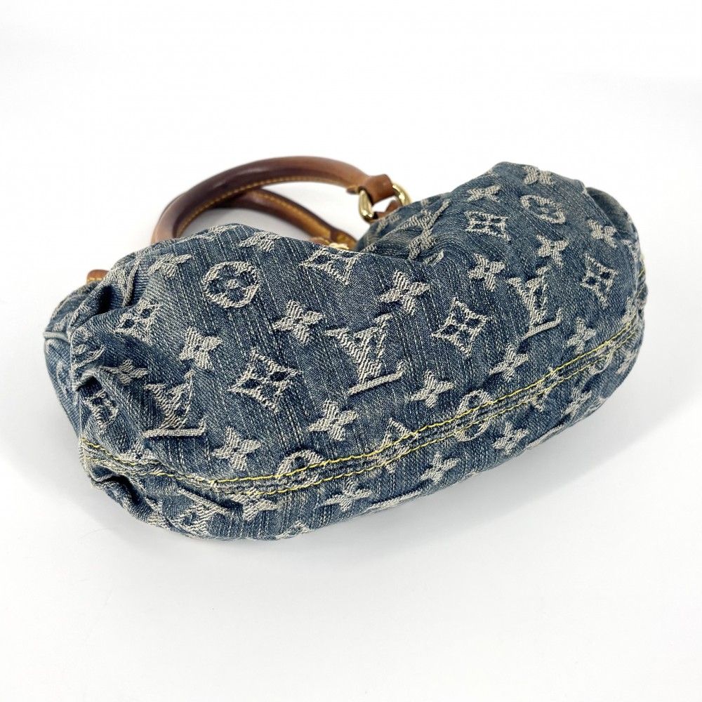 美品Louis Vuitton デニム ハンドバッグプリーティM95020 楽天市場】ルイヴィトン ハンドバッグ モノグラムデニム ブルー