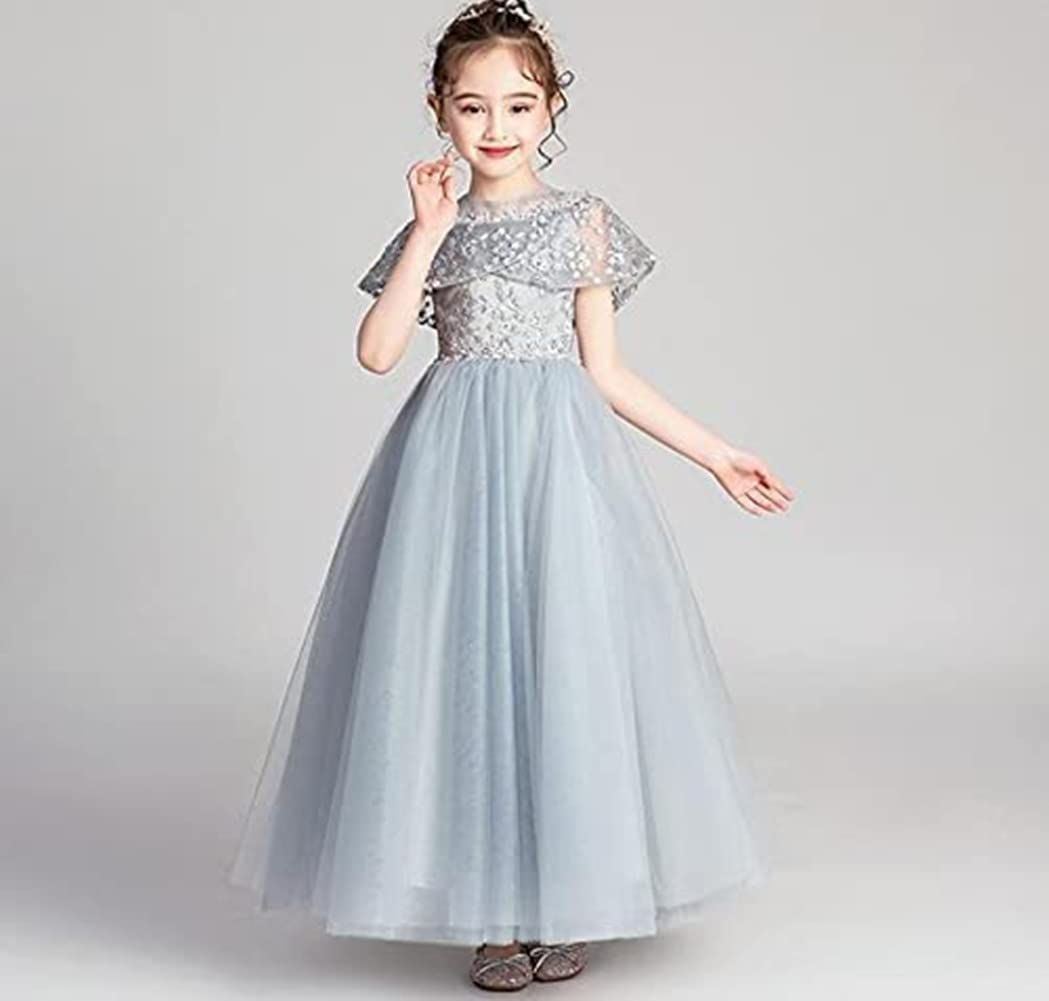 Karwavyi 女の子 フォーマルドレス キッズドレス結婚式 入園式 ワンピース ジュニアドレス プリンセスドレス 発表会 演奏会（140 Karwavyi 子供ドレス 女の子 フォーマル ドレス 女児 プリンセス 刺繍
