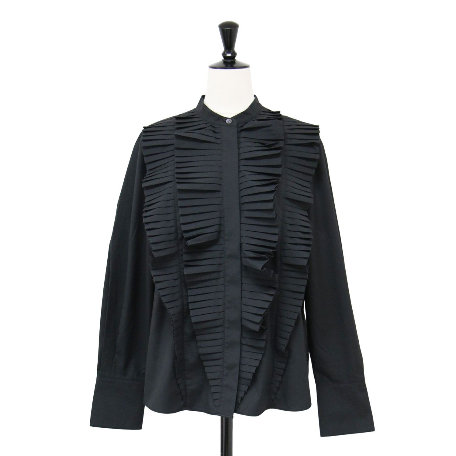 Theory luxe 22SS バンドカラーブラウス Mサイズ ブラック Theory luxe 22SS バンドカラーブラウス Mサイズ ブラック