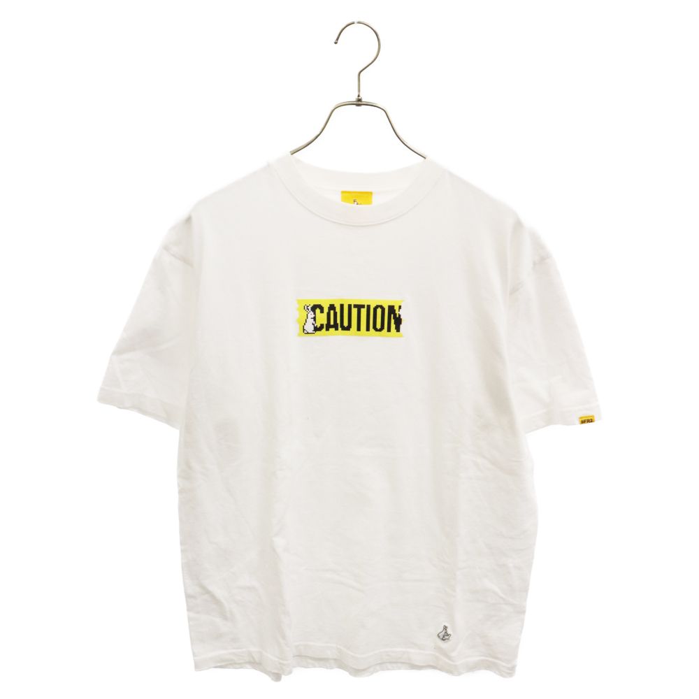 FR2 (エフアールツー) CAUTION Digital Logo Tee デジタルロゴ半袖Tシャツ ホワイト