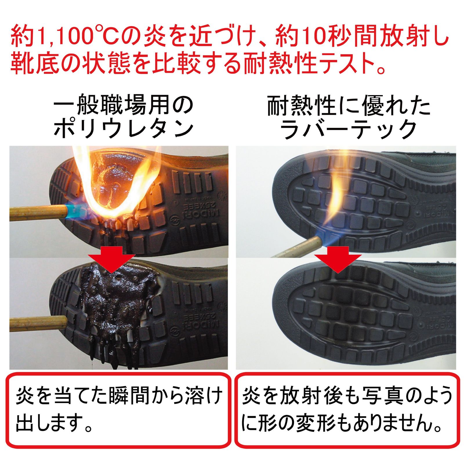 ミドリ安全] ラバーテック 安全靴 JIS規格 長編上靴 普通作業 ワイド先