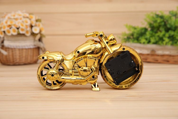 新品 バイク 目覚まし時計 かっこいい メタリック インテリア ブラック