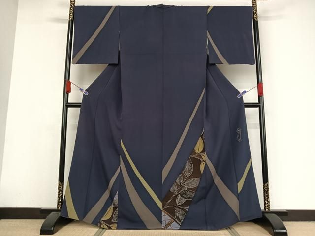 平和屋着物○世界的人形師 辻村寿三郎 ジュサブロー 訪問着 枝葉文