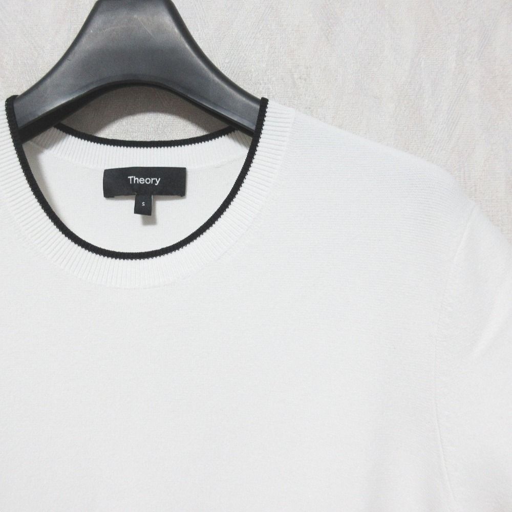 美品 24SS Theory セオリー WOOSTER CREPE KNIT BOAT NECK TOP ニット