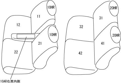 Clazzio クラッツィオ シートカバー ストリームステッチ ステラカスタム LA150F LA160F H29 8～R2 8 ED-6562 LAWEED_CL