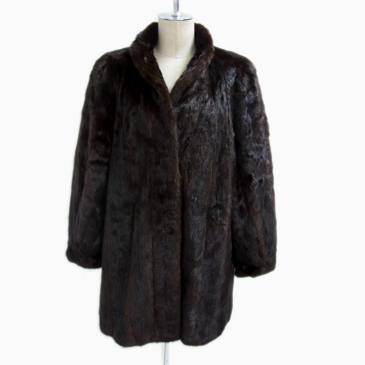 サガミンク ブラックミンク ファーコート 3Lサイズ 毛並み◎なめし