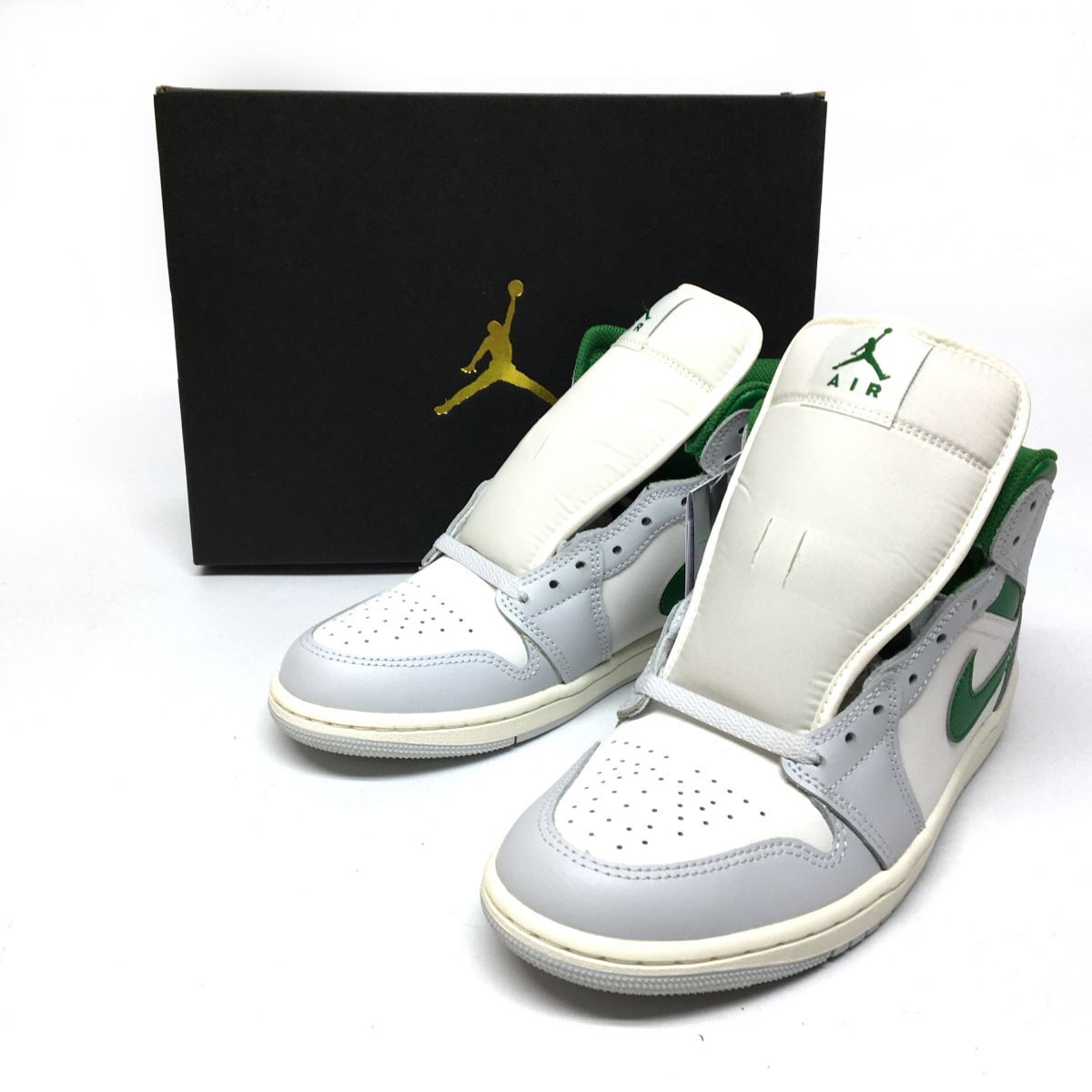 新古品 Nike ナイキ Air Jordan 1 Mid Summit White|Pure Platinum|Sail|Pine Green DQ8426-142 26.5cm 津山店