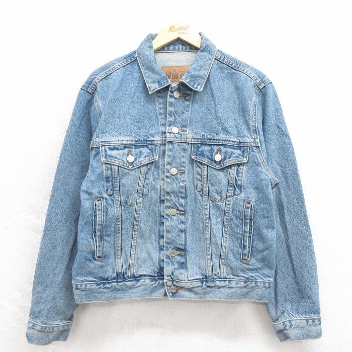  L/古着 ギャップ GAP 長袖 ジージャン メンズ コットン 紺 ネイビー デニム 25oct25 中古 アウター Gジャン ジャケット Gジャン・デニムジャケット
