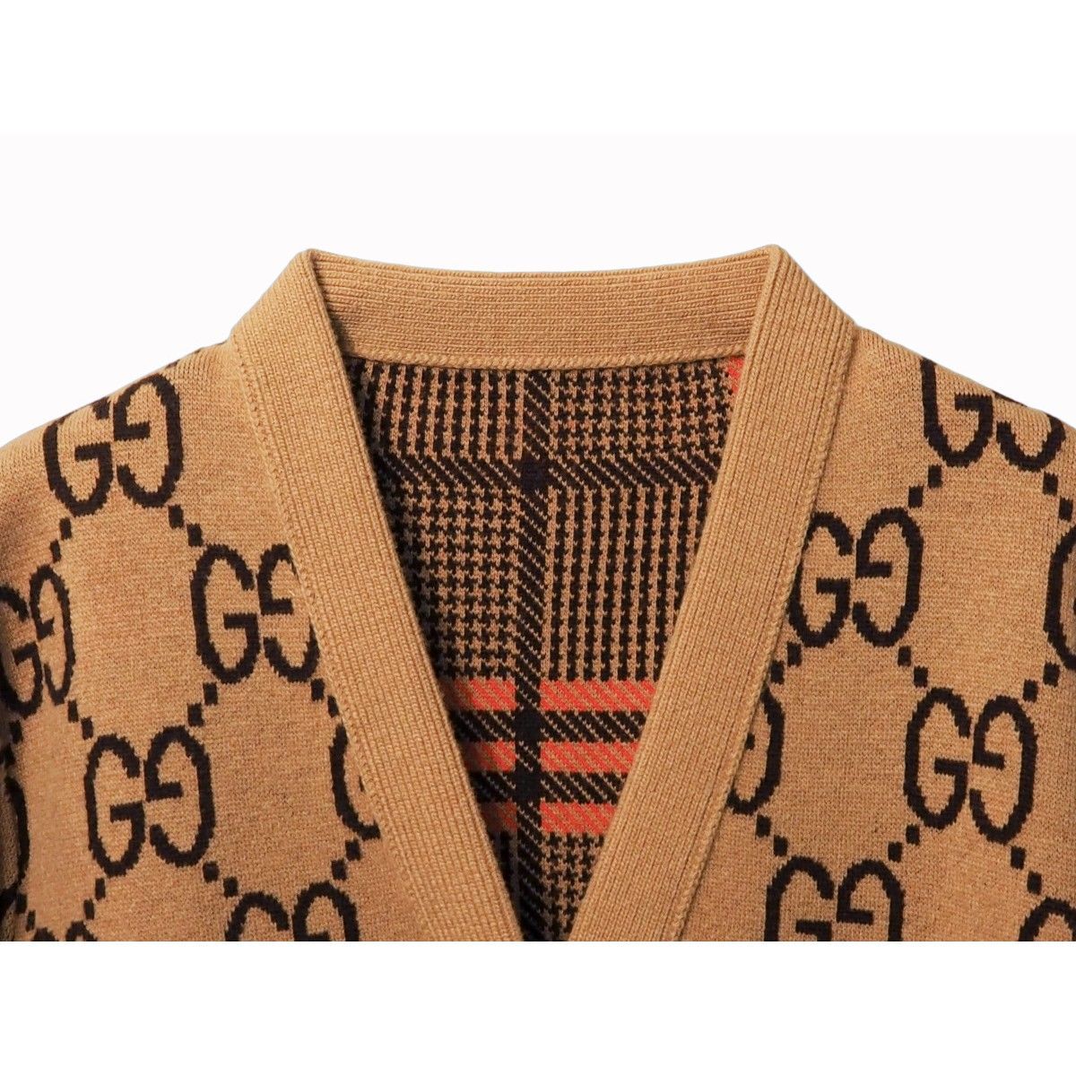 中古】GUCCI グッチ GGウール チェック リバーシブル