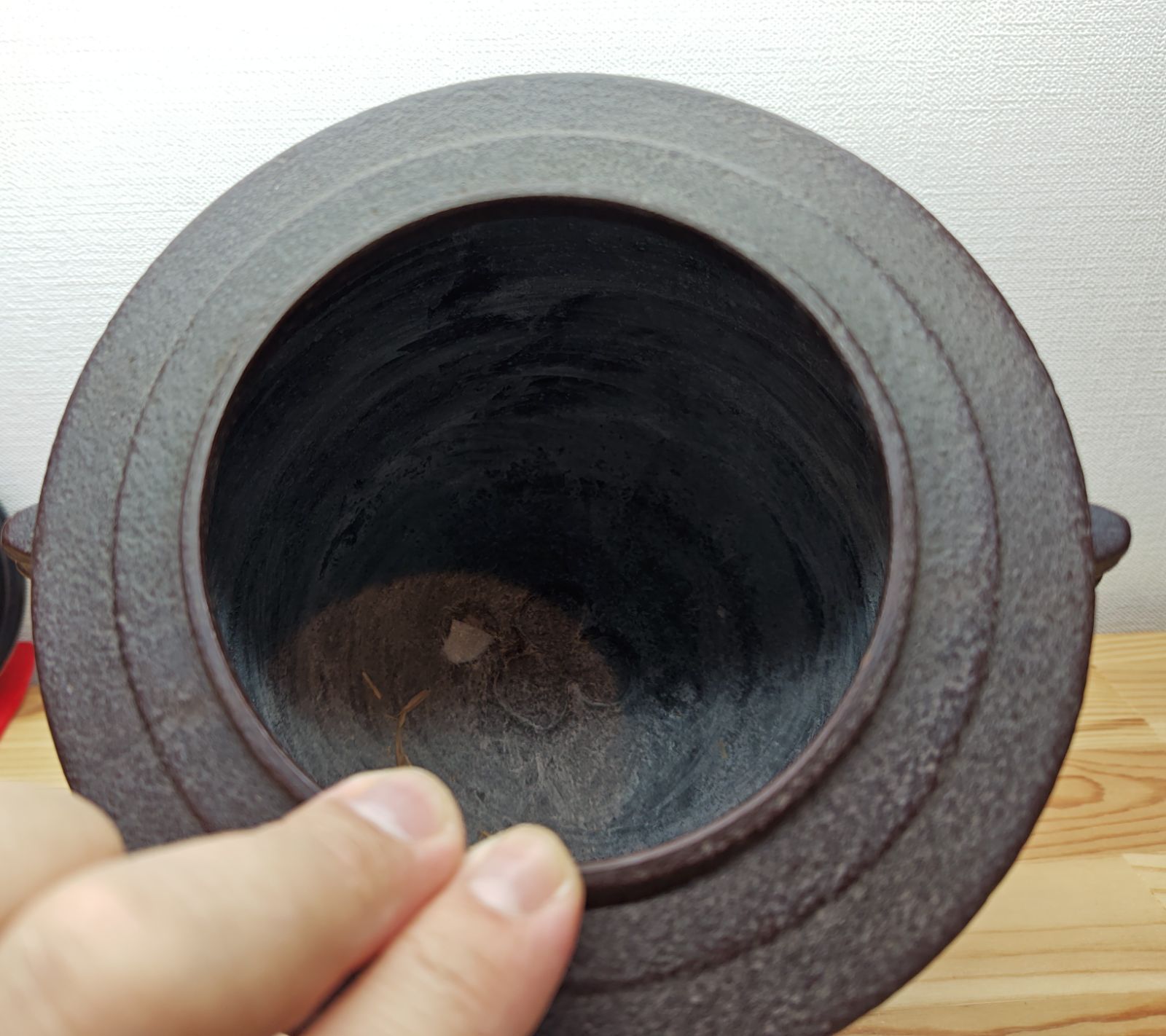 逢絢亭】茶道具 釜 筒釜 糸目模様 釜師 高橋敬典 共箱入り 逢