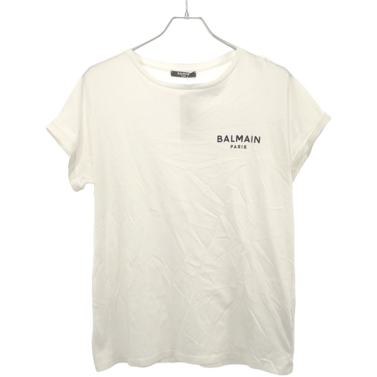 BALMAIN Paris バルマンパリ フロッキーロゴTシャツ 13511382 ホワイト XS - メルカリ