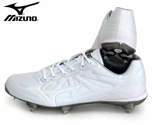 ミズノ MIZUNO ライトレボエリート 野球 スパイク 金具 埋メ込ミ式 白スパイク 軽量 21 SS 01ホワイト×ホワイト