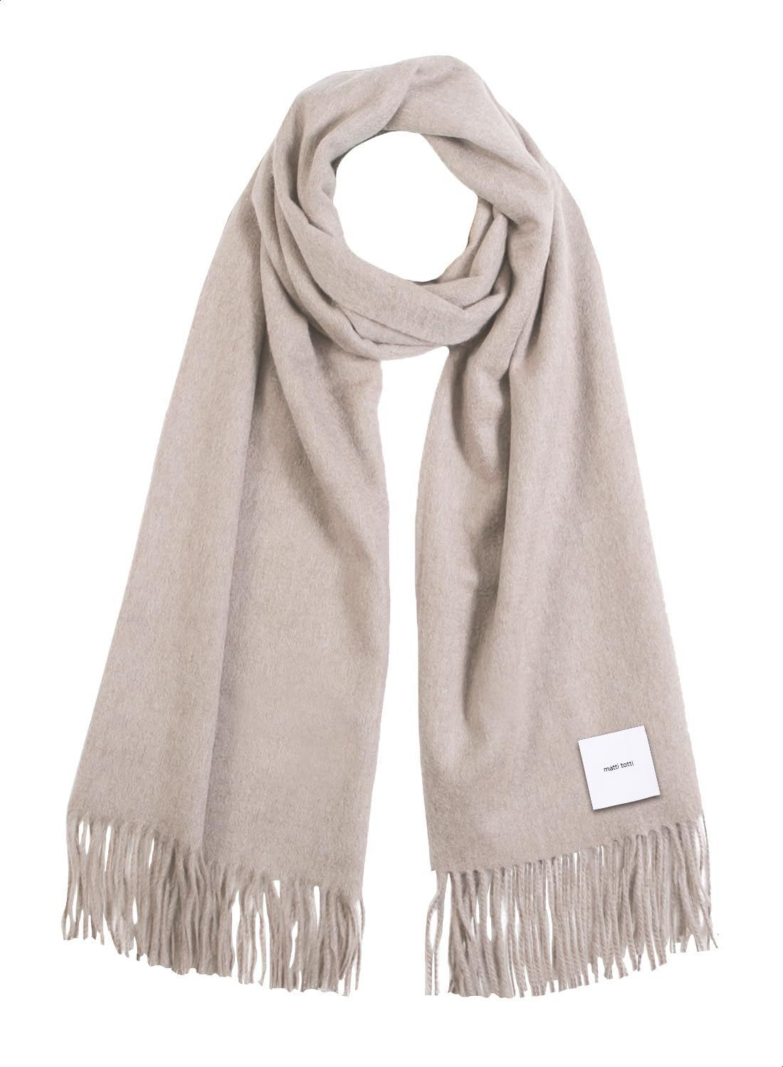 F_ 2. ベージュ matti totti 02.ベージュ カシミヤ ストール カシミア 100 大判 厚手 レディース 無地 100 女性 ロング リバーシブル カシミヤストール カシミアストール ギフト プレゼント A0016B-2