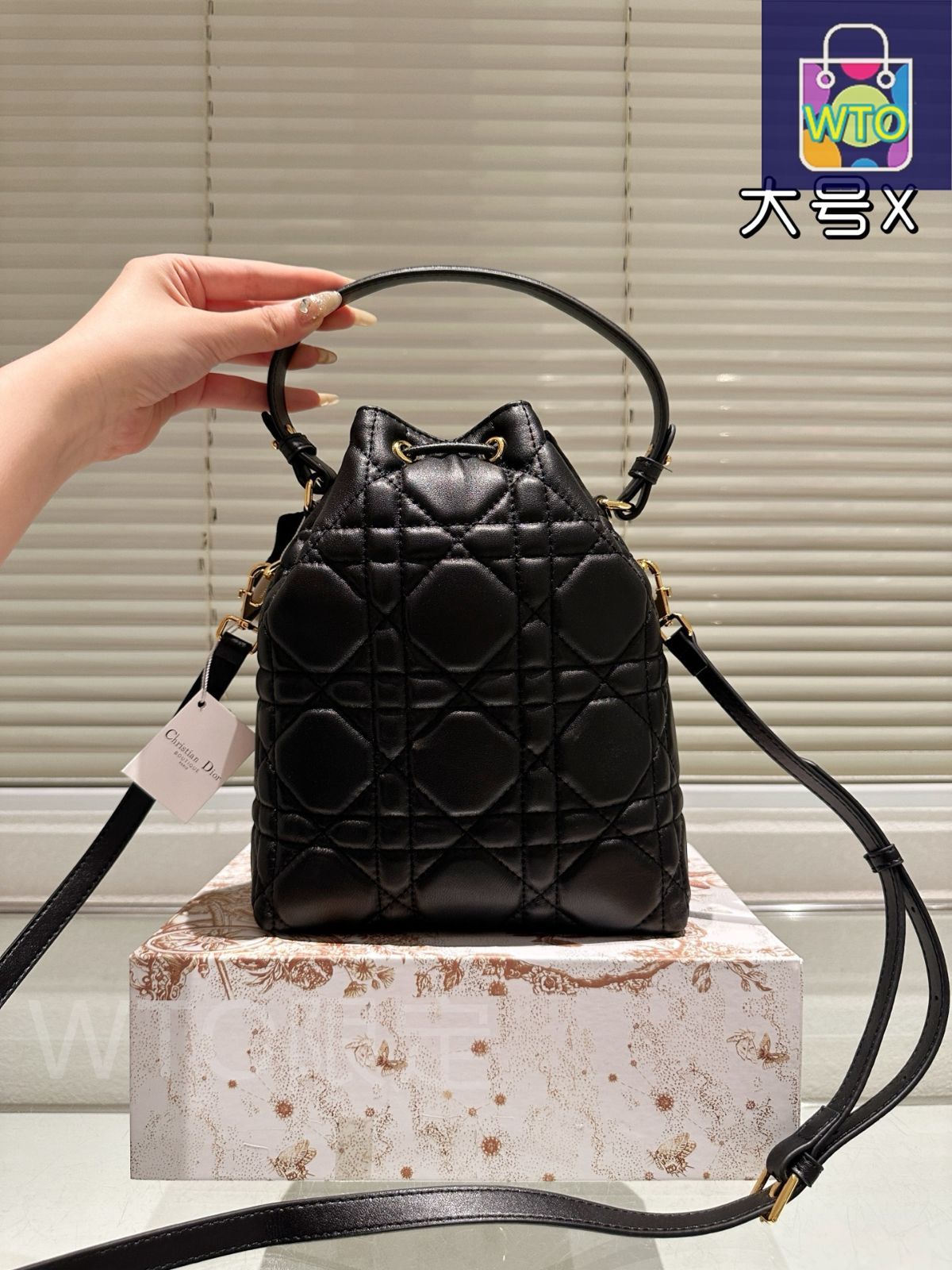 今日 Dior ディオール カロ バケットバッグ 大きなキャンバスステッチと多用途の持ち方デザイン-WTO輸入2