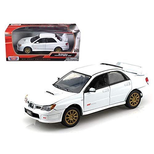 MotorMax スバル インプレッサ ミニカー 1/24 IMPREZA WRX STI (ホワイト)
