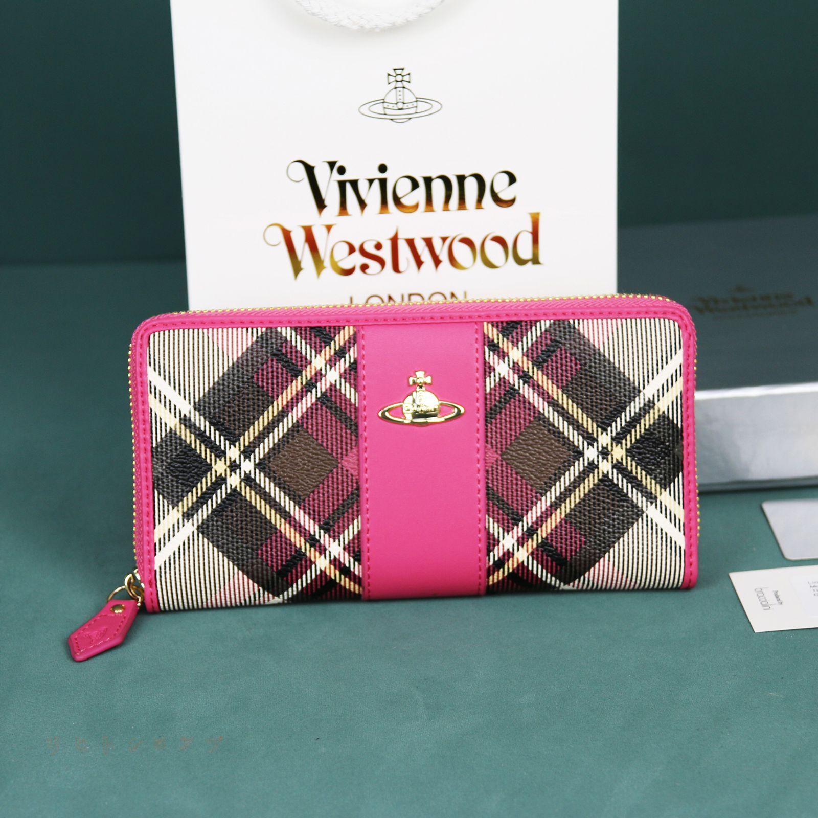 【新品未使用】Vivienne Westwood チェック柄 長財布 新品 Vivienne Westwood 財布 ヴィヴィアンウエストウッド 長