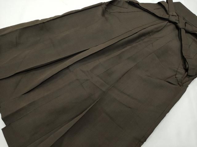 平和屋着物男性　馬乗り袴　縞　正絹　逸品　CAAK1476vf