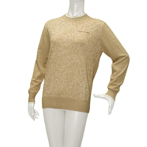 ヒールクリーク Heal Creek レディース 秋冬 ラインアートヘンリー ジャガードニットセーター 002-13010