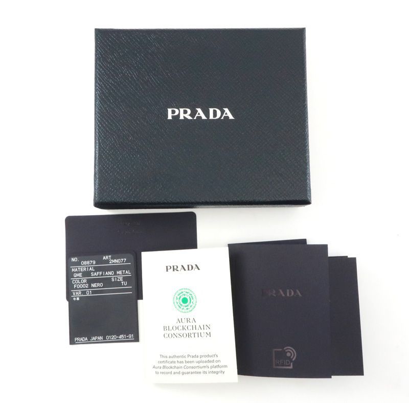 未使用級✨PRADA プラダ　マネークリップ　2MN077　サフィアーノ　レザー No.136 早い者勝ち☆未使用級☆PRADA プラダ マネークリップ