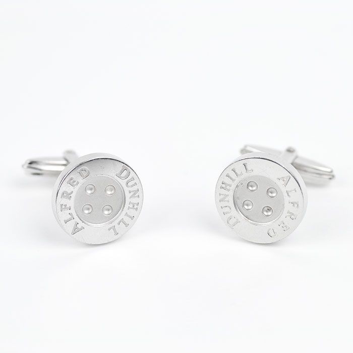dunhill ダンヒル カフス カフリンクス ラウンド ボタンモチーフ シルバー SV925