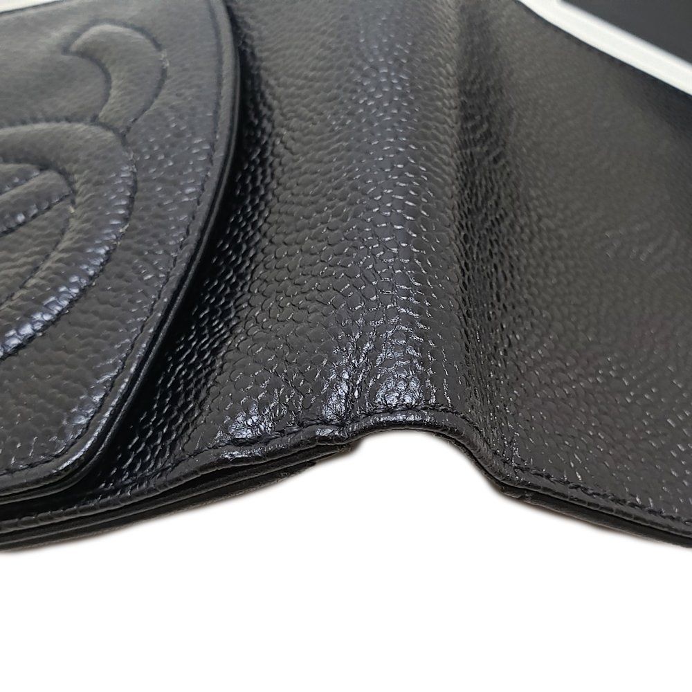 CHANEL シャネル 三つ折り財布 ココマーク マトラッセ
