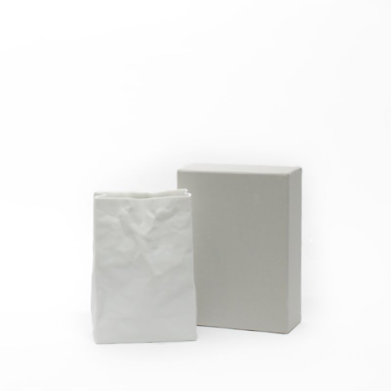 ニュークリンクルスーパーバッグ/ホワイト/L/14.5cm/小松誠/花器