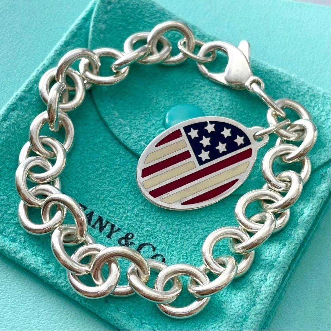 ティファニー 星条旗 アメリカ 国旗 ブレスレット シルバー 925 Q30fe